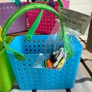 Viral Easter Basket Blue & Green Mini Tote w/ Charms